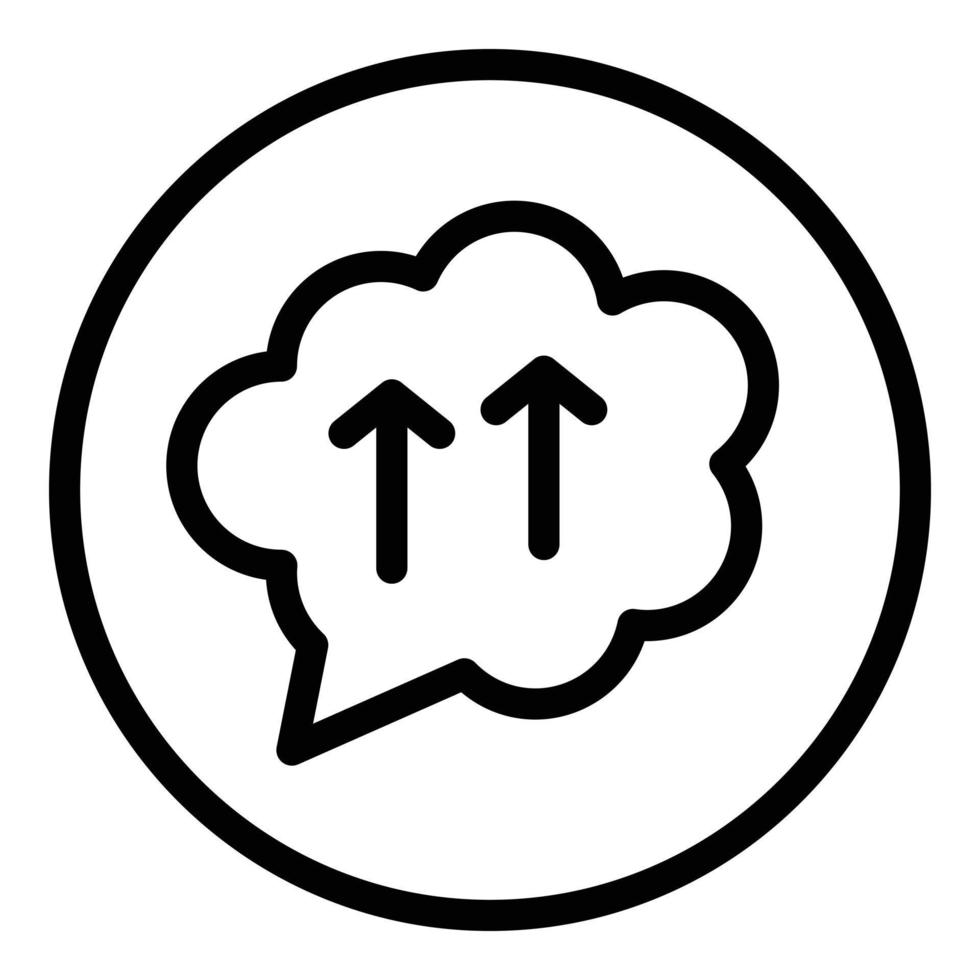 Repost cloud icon, outline style vector