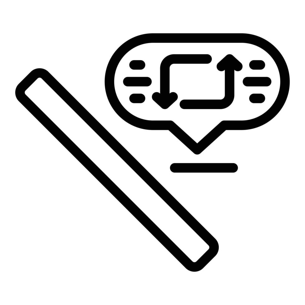 Repost option icon, outline style vector