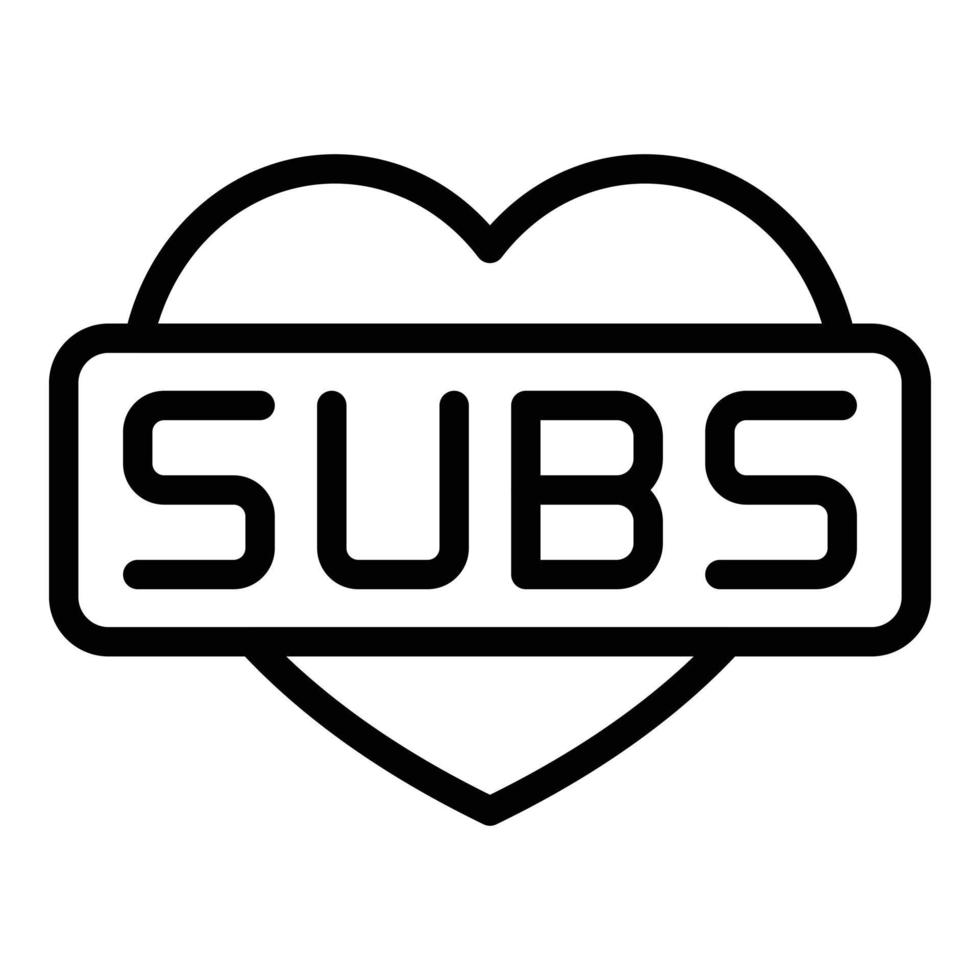 Favourite subscribe icon, outline style vector