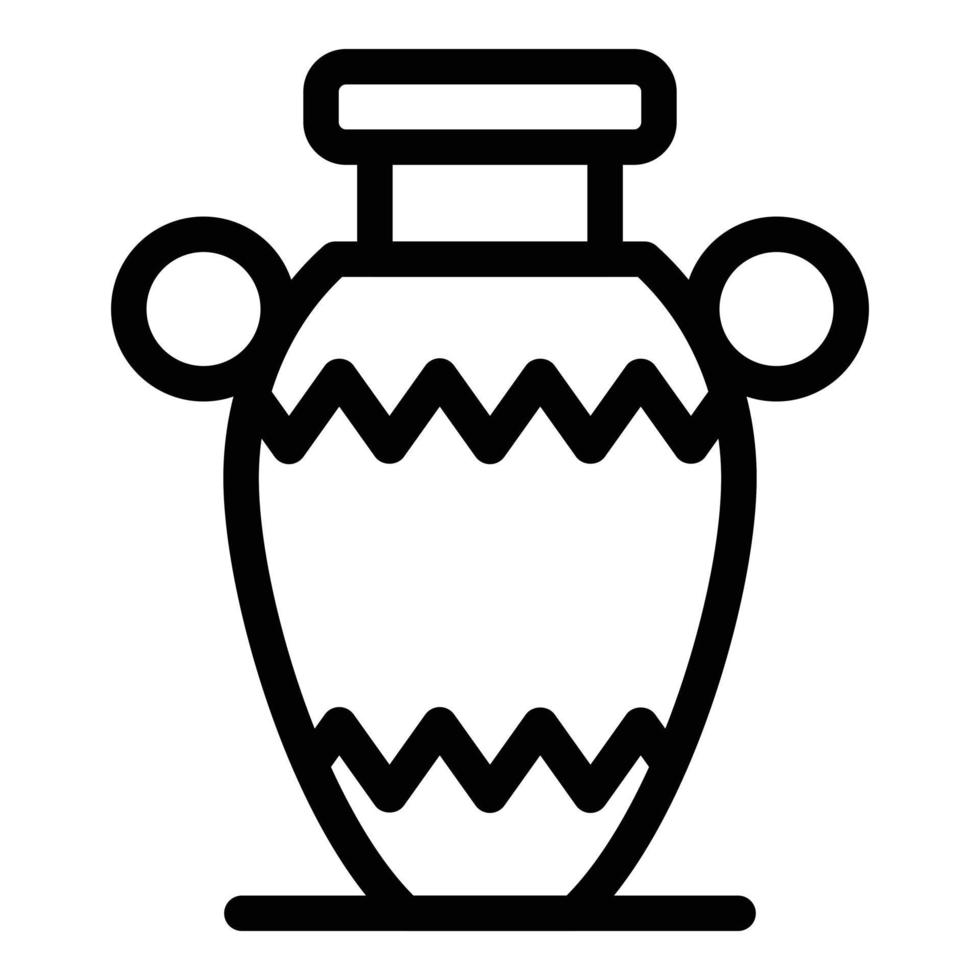 Vessel amphora icon, outline style vector