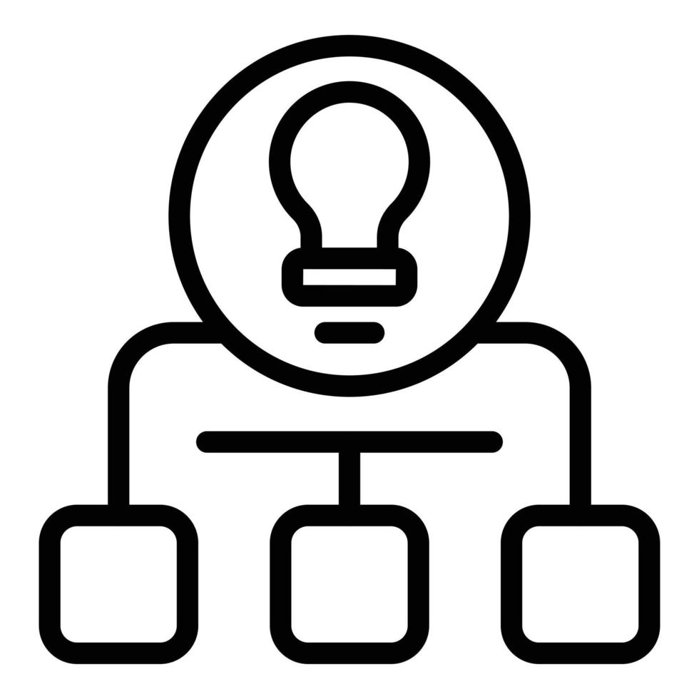 Idea contribution icon, outline style vector