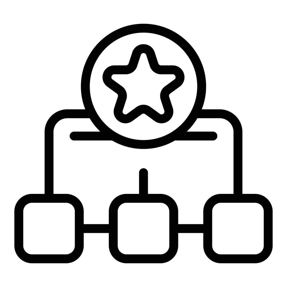 Star contribution icon, outline style vector