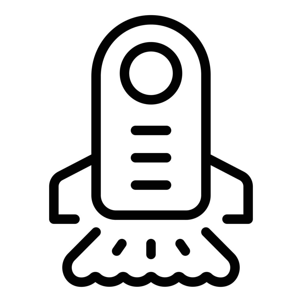 Startup rocket icon, outline style vector