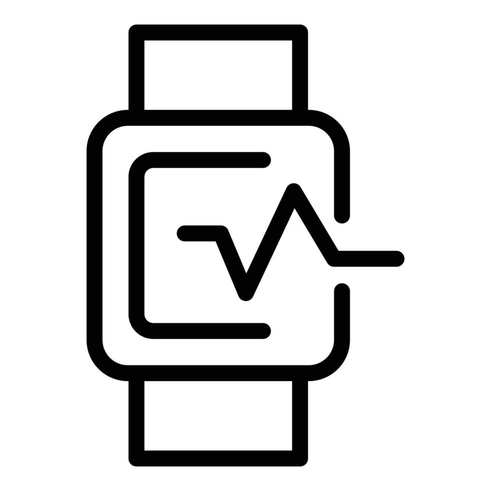 Smartwatch icon, outline style vector