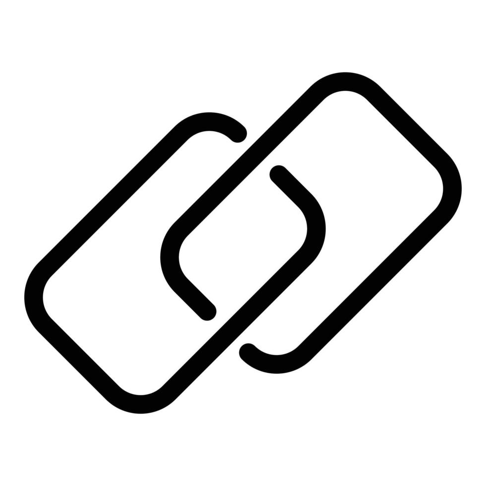 Share chain link icon, outline style vector