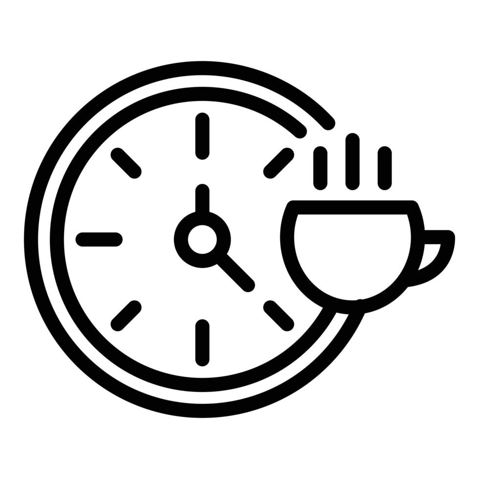Lunch hour icon, outline style vector