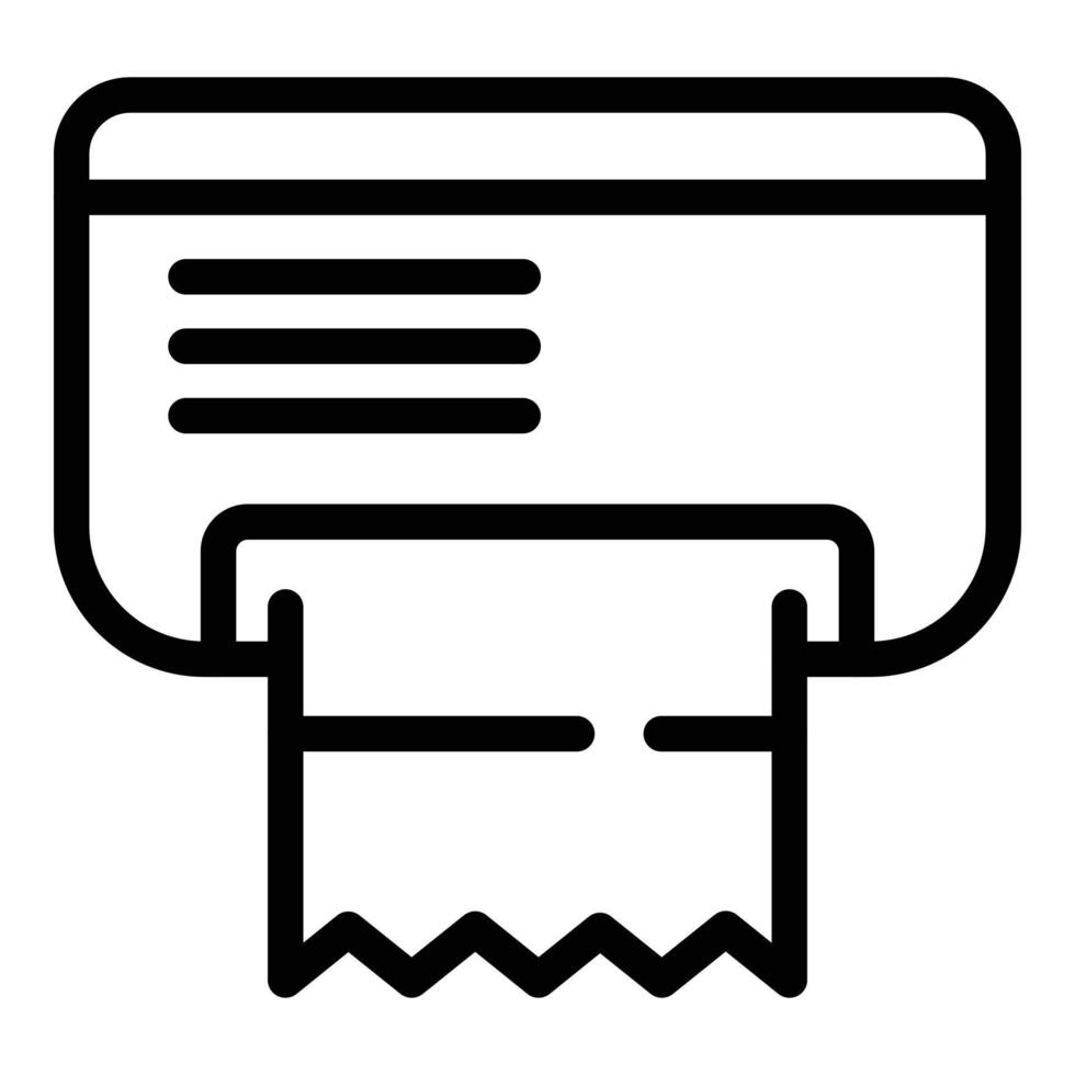 Paper tissue box icon, outline style vector