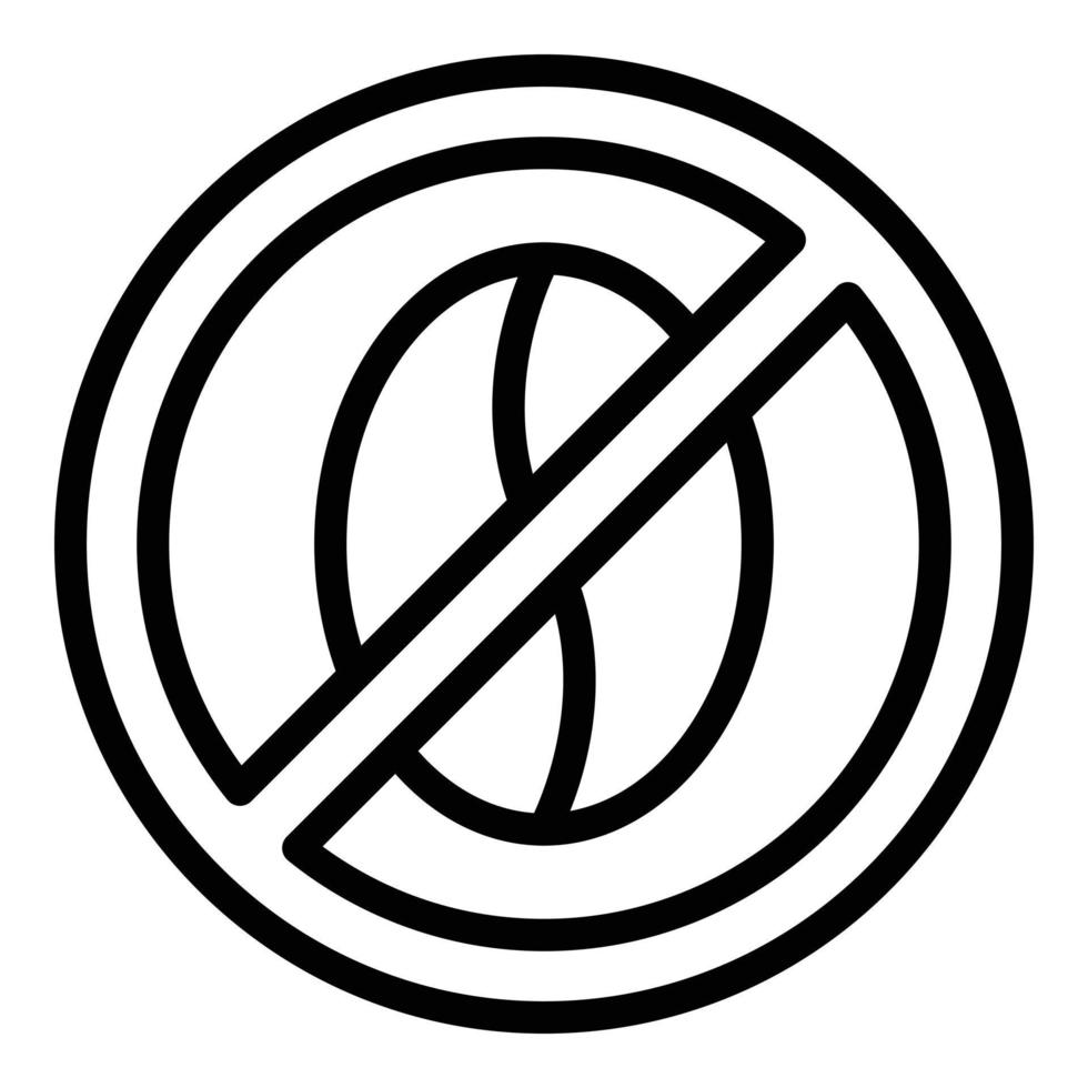 Caffeine free drink icon, outline style vector