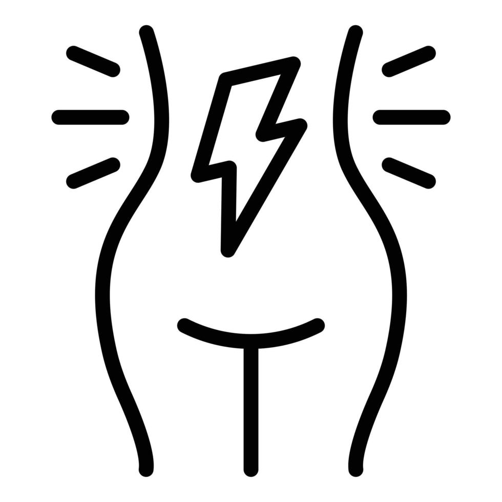 Allergy attack icon, outline style vector