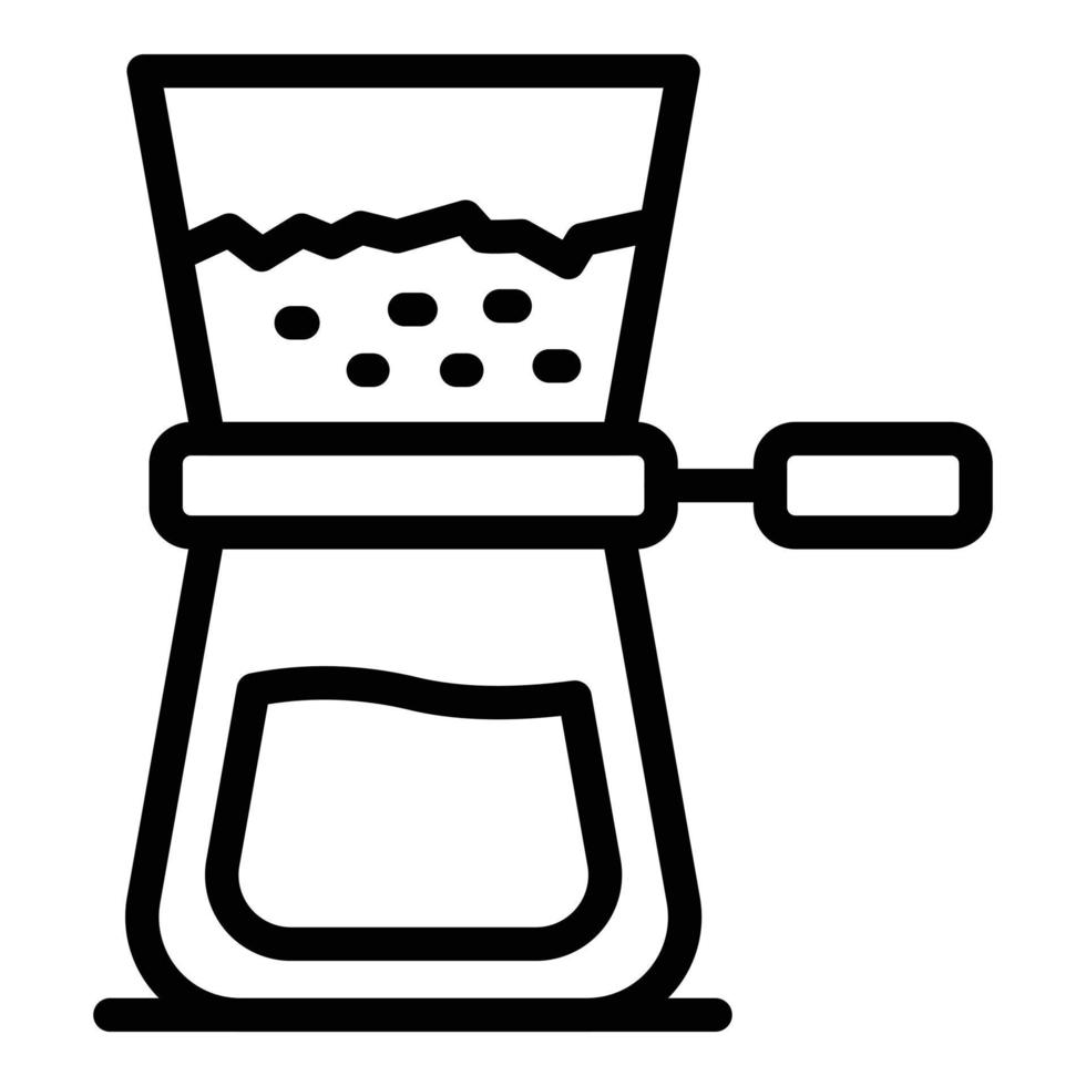 Coffee maker icon, outline style vector