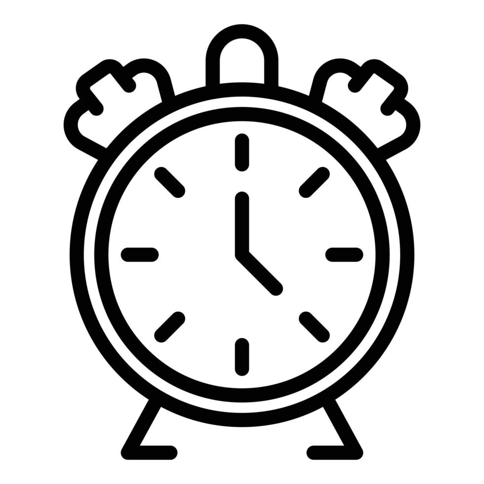 Table clock icon, outline style vector