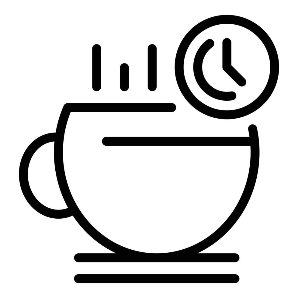 Coffee break icon, outline style vector
