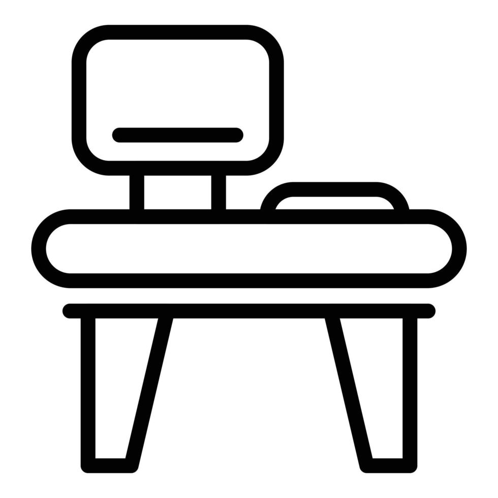Office table icon, outline style vector