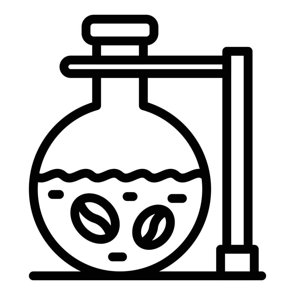 Coffee in flask icon, outline style vector