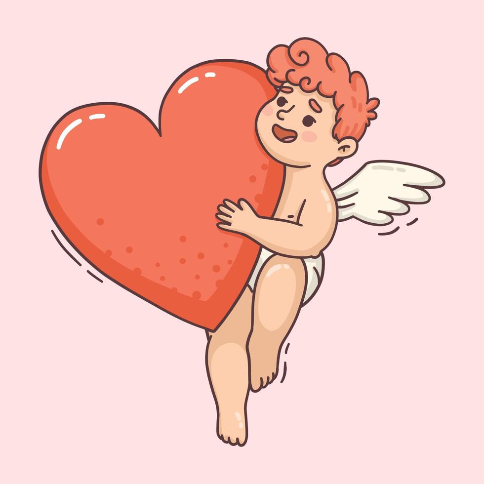 Valentine's day romantic cartoon vector