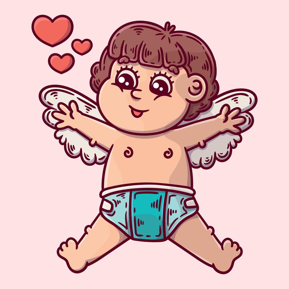 Valentine's day romantic cartoon vector