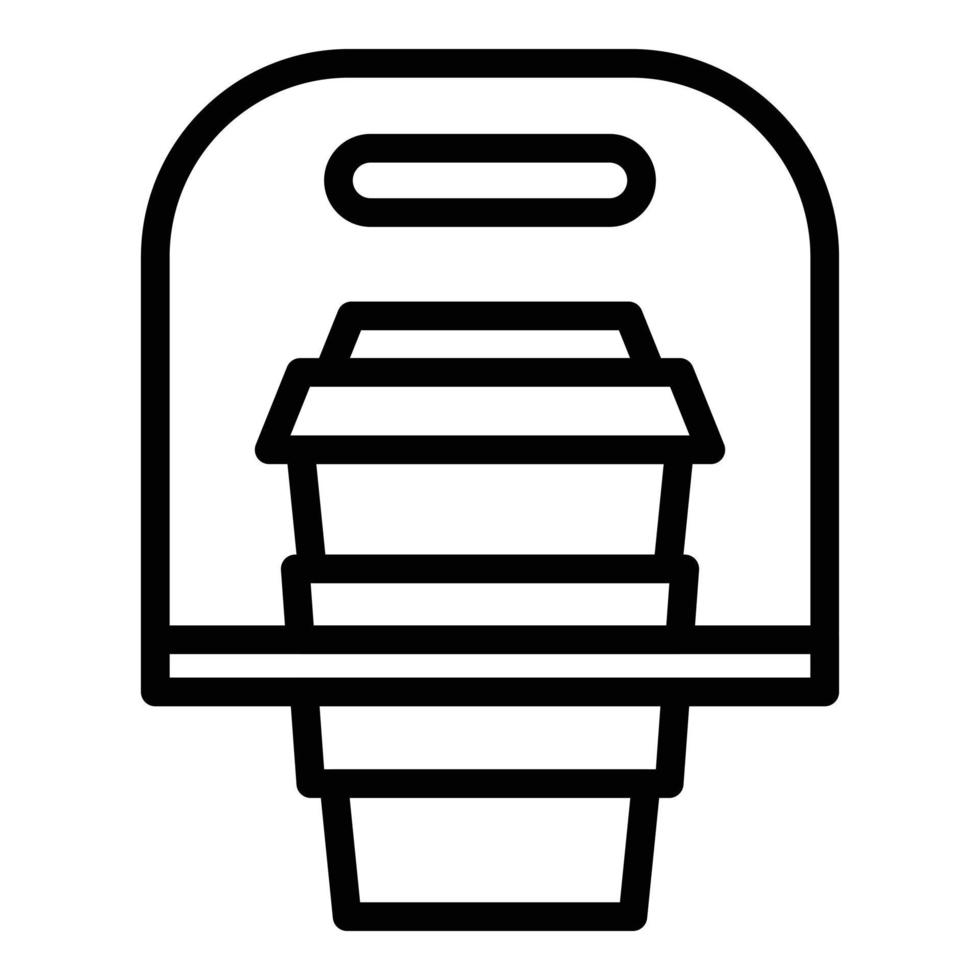 Coffee take away icon, outline style vector