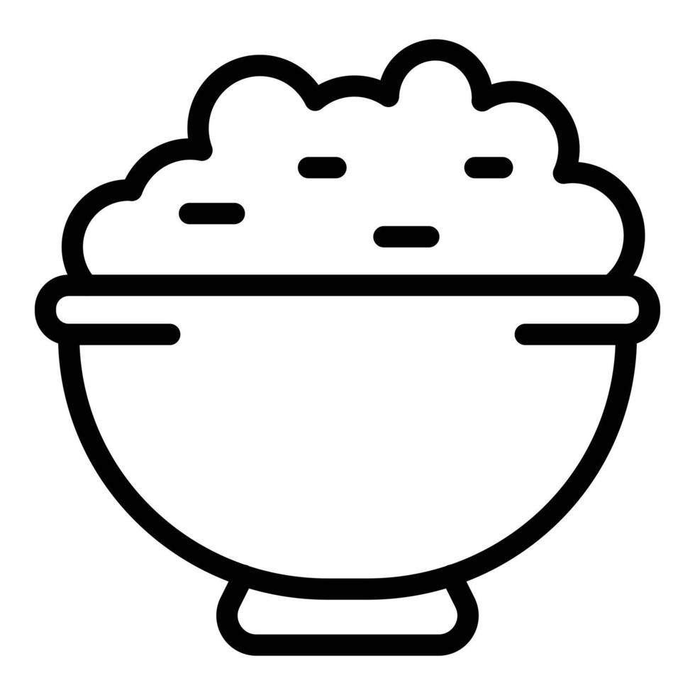 icono de patatas de comida, estilo de contorno vector