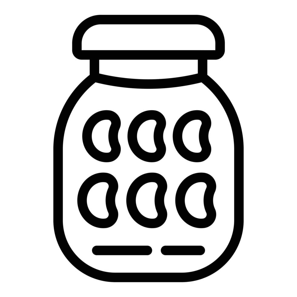 Homemade pickle icon, outline style vector