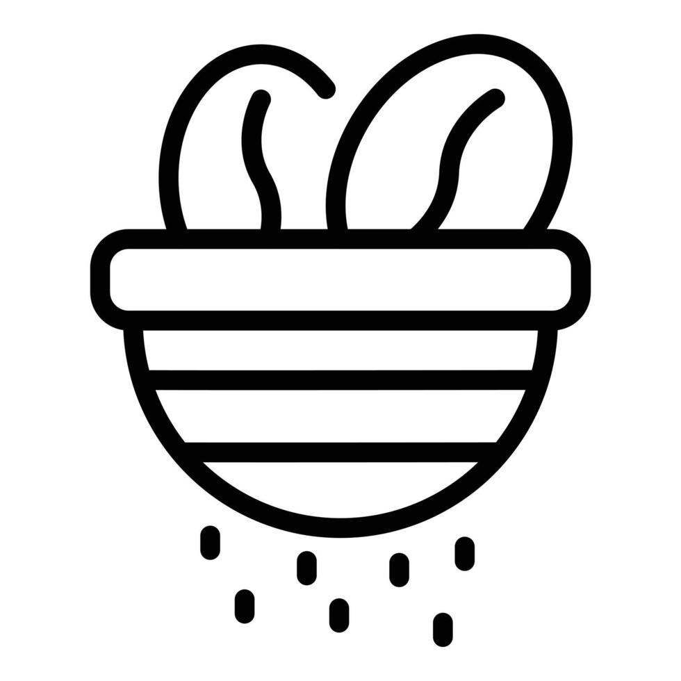 Coffee grinding icon, outline style vector