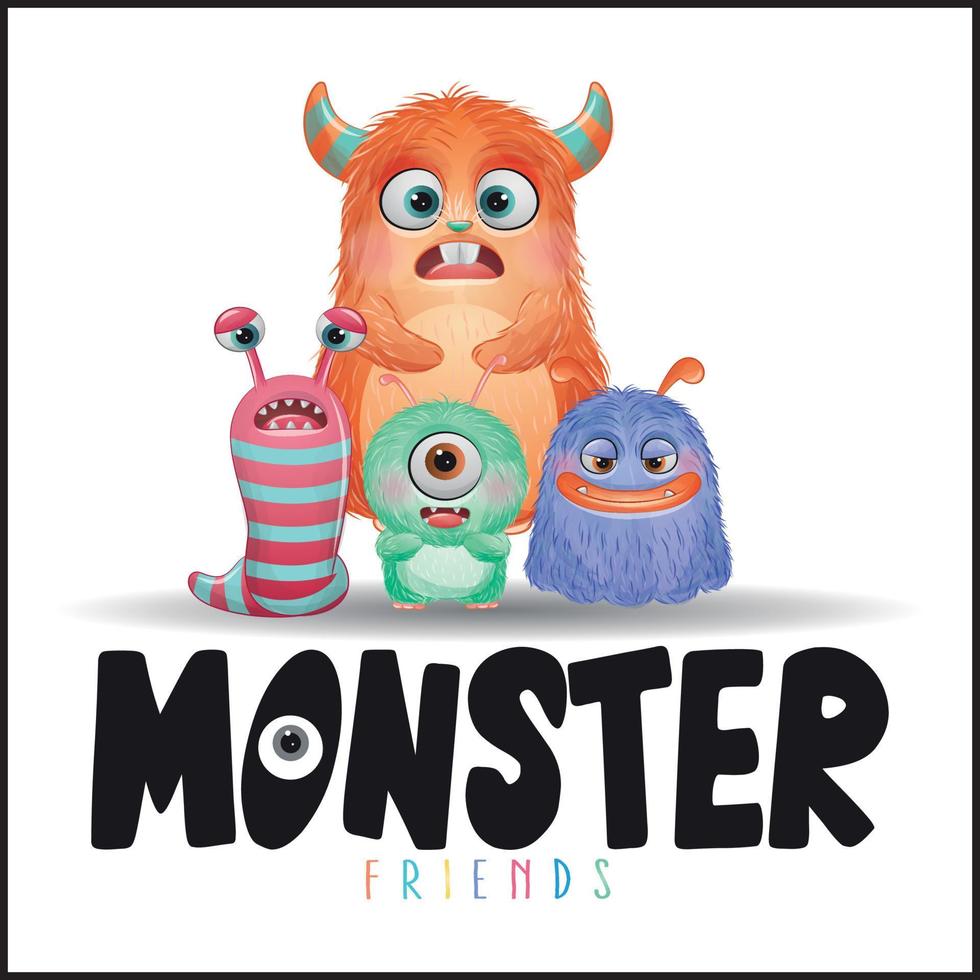 Doctor Monster Rainbow friends vector .Colorful toy cute monster