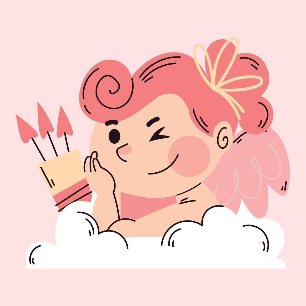 Valentine's day romantic cartoon vector