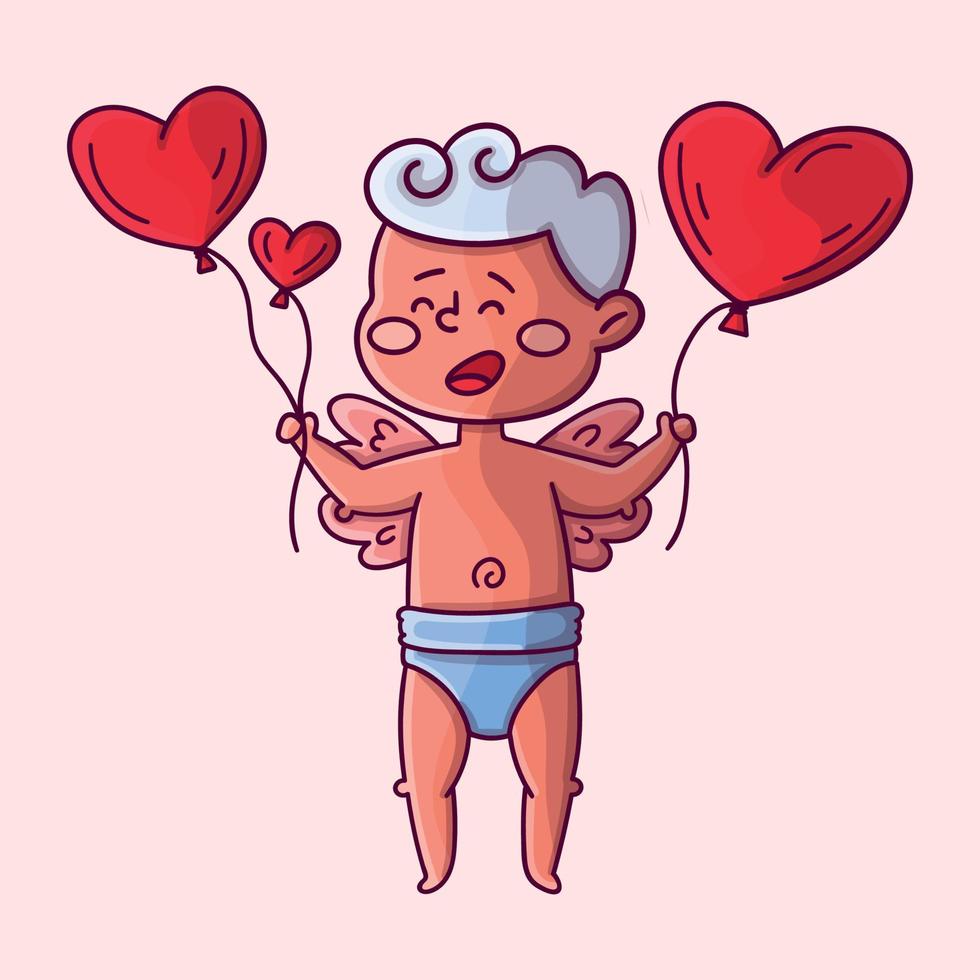 Valentine's day romantic cartoon vector