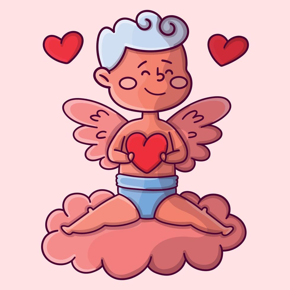 Valentine's day romantic cartoon vector