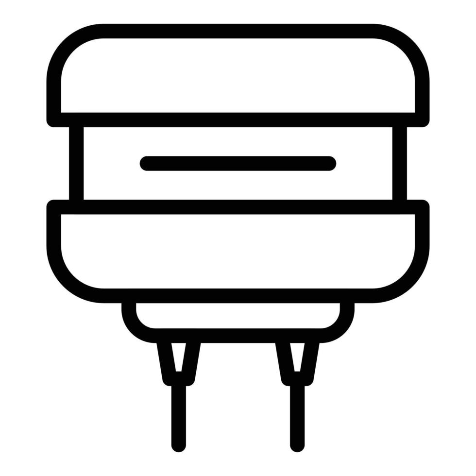 Resistor tool icon, outline style vector