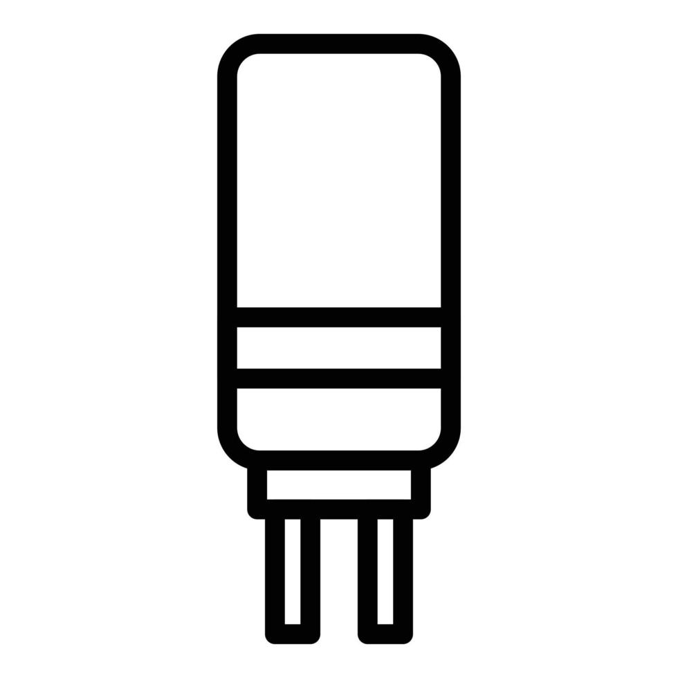 Resistor icon, outline style vector