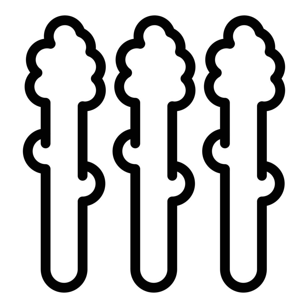 Spring asparagus icon, outline style vector
