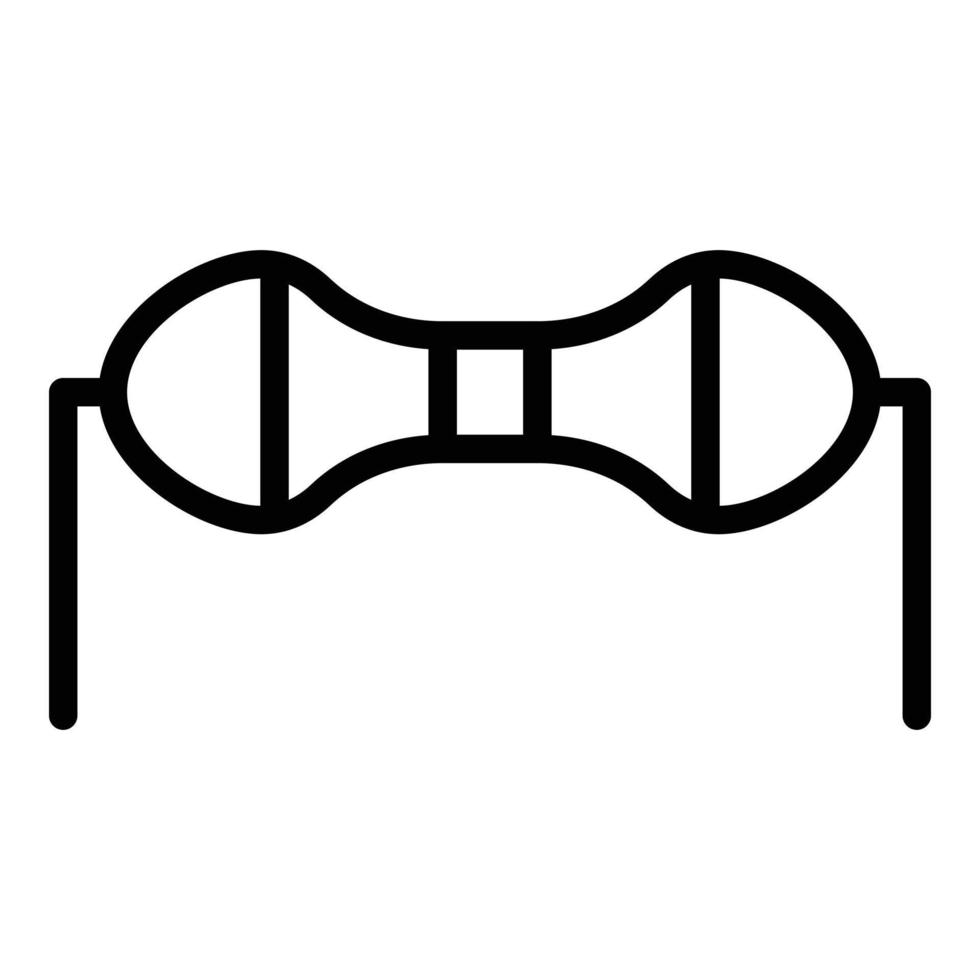 Dependent resistor icon, outline style vector