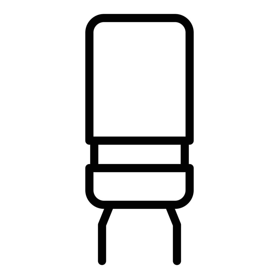 Resistor component icon, outline style vector