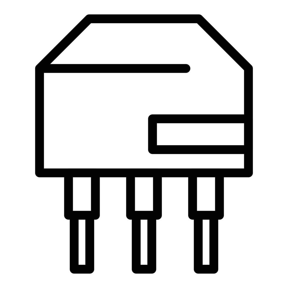 Capacitor icon, outline style vector