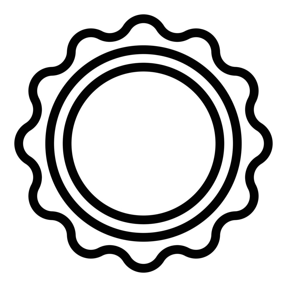 Folk tambourine icon, outline style vector