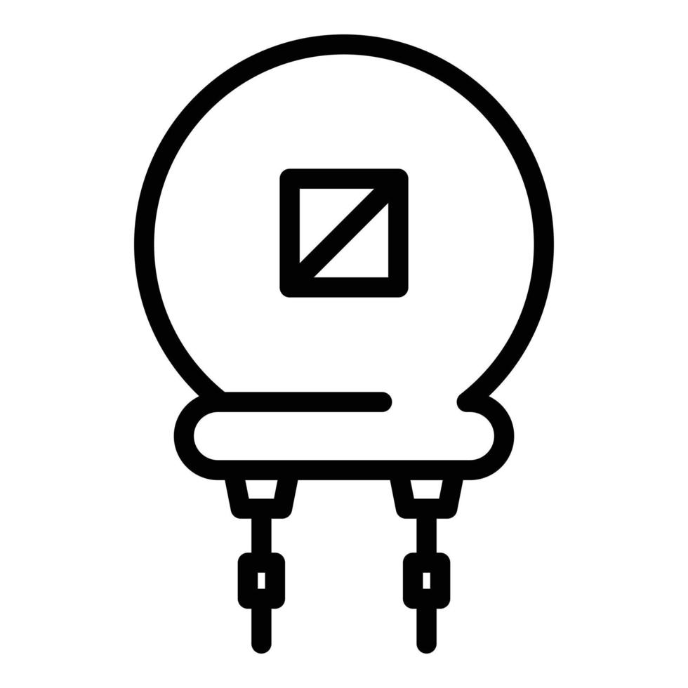 System resistor icon, outline style vector