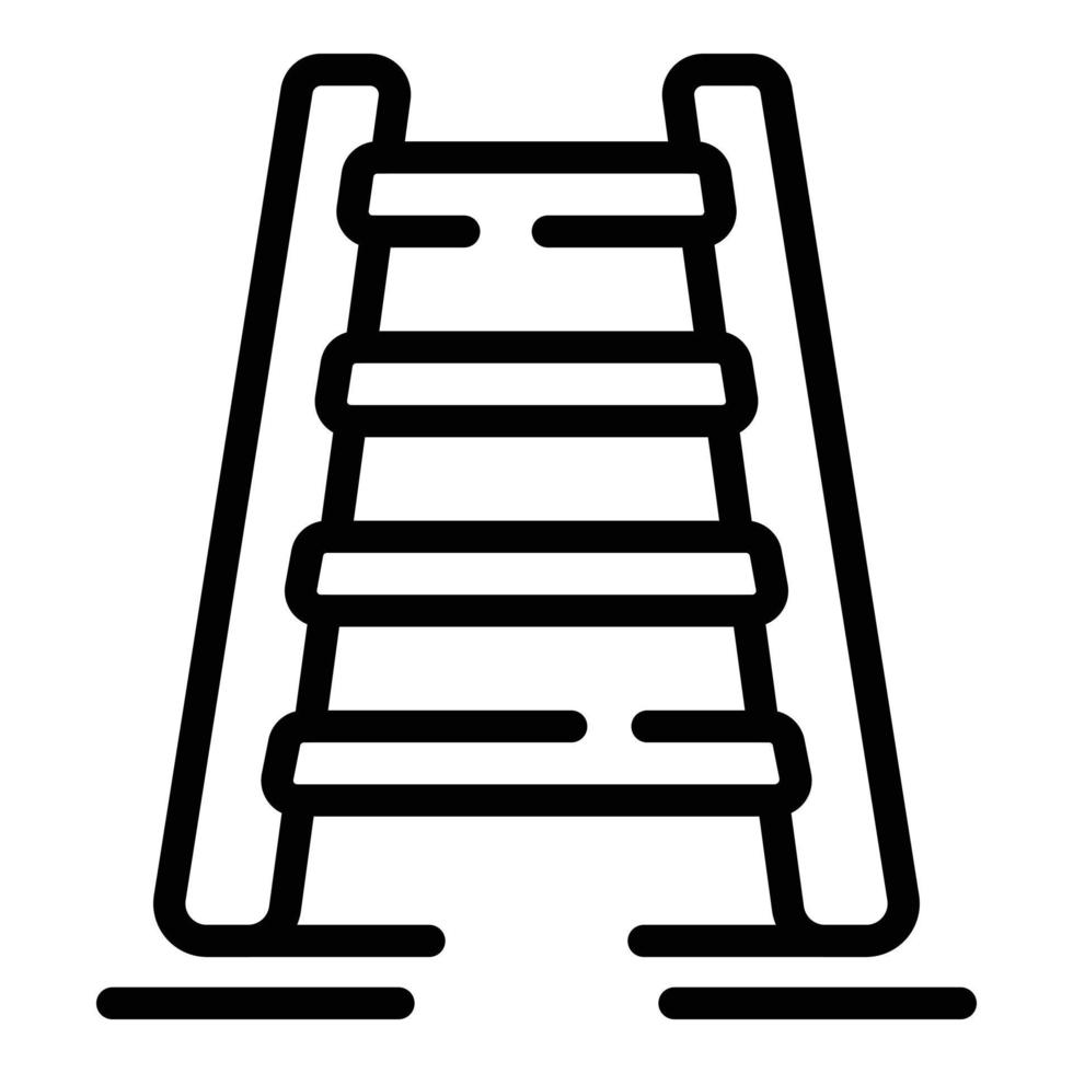 Ladder equipment icon, outline style vector