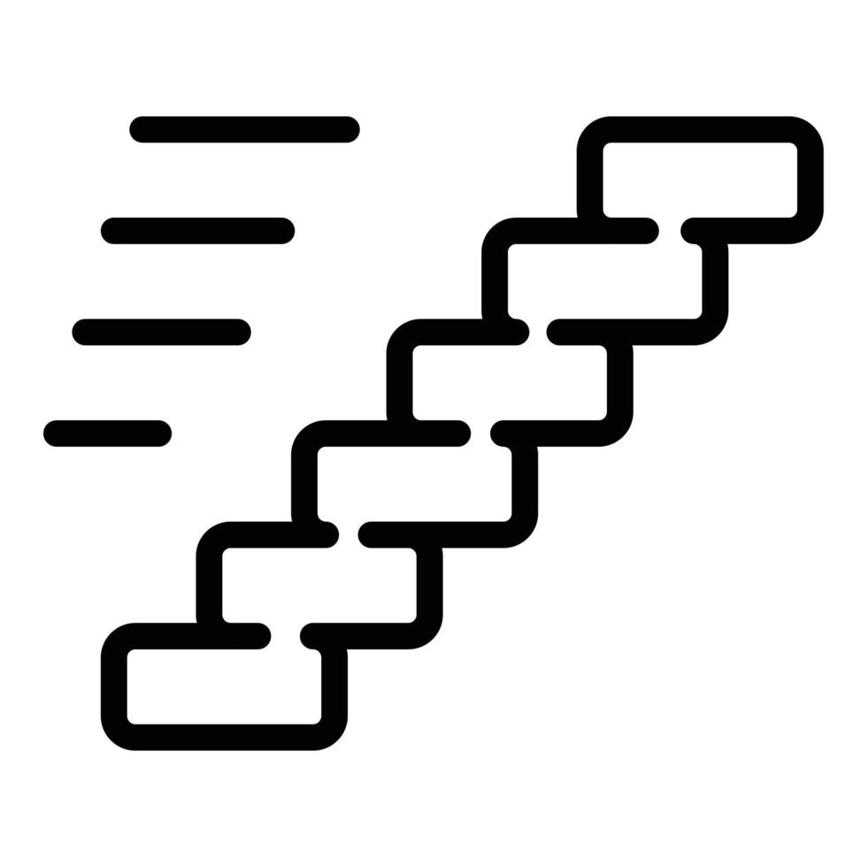 icono de escalera, estilo de esquema vector