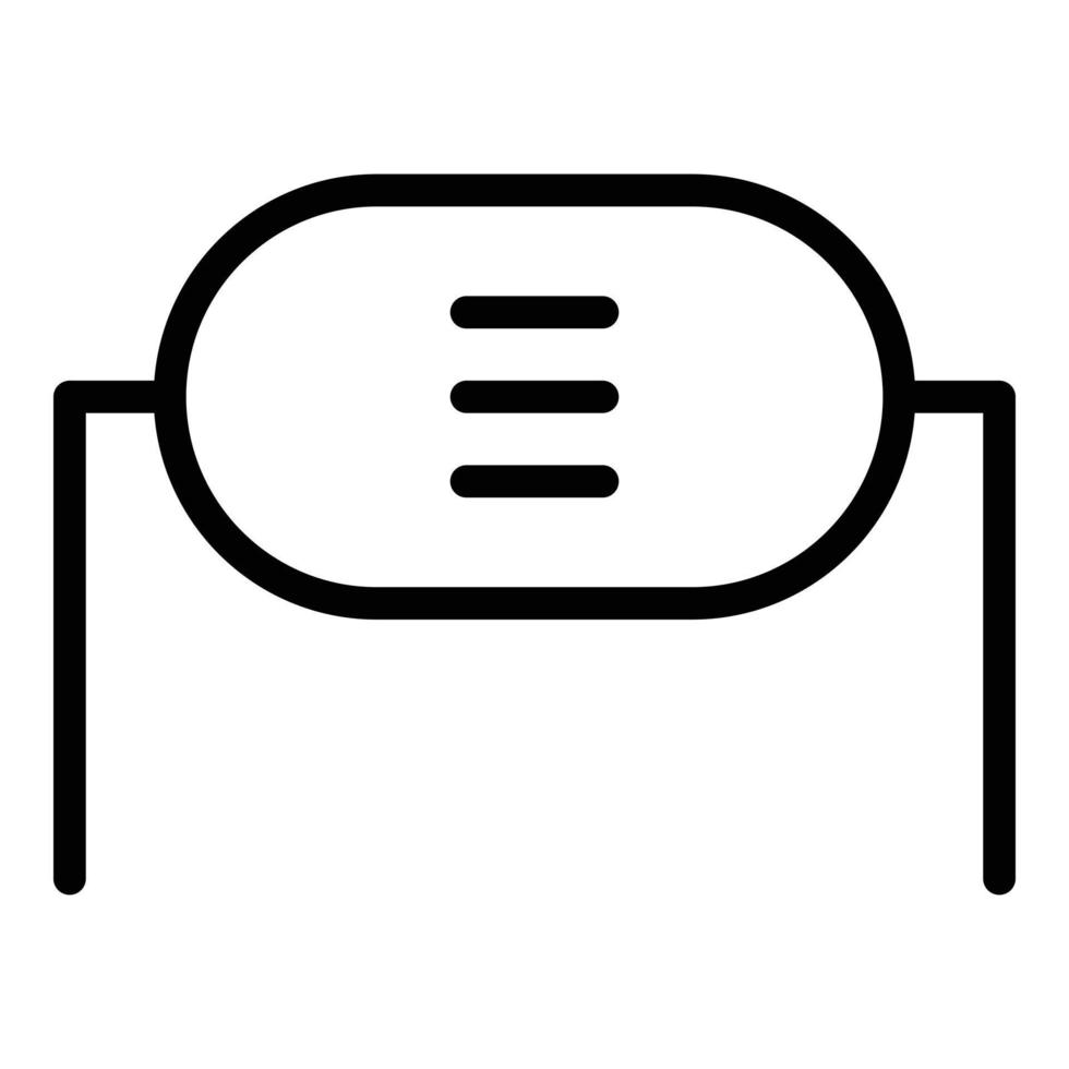 Electrical resistor icon, outline style 15907378 Vector Art at Vecteezy