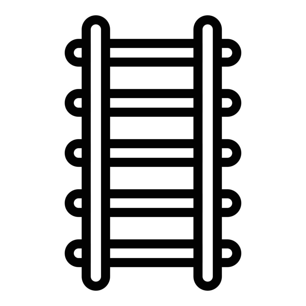Stairway ladder icon, outline style vector