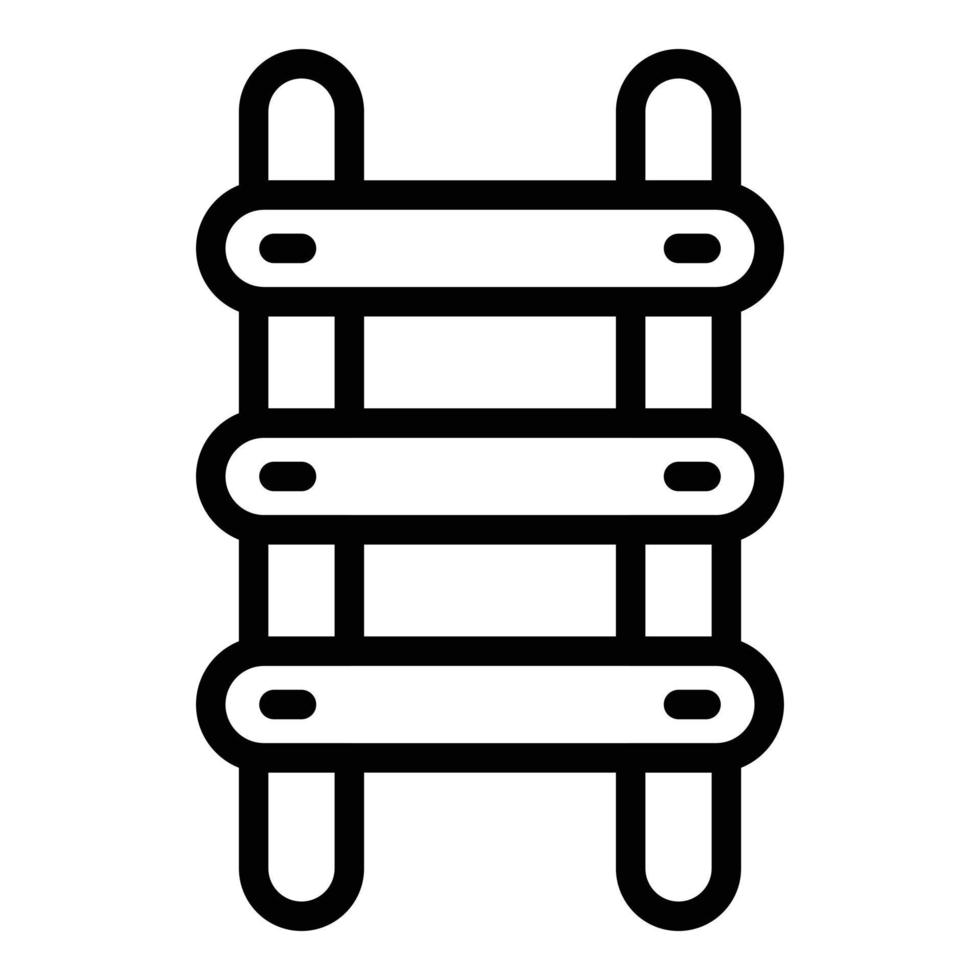Climb step ladder icon, outline style vector