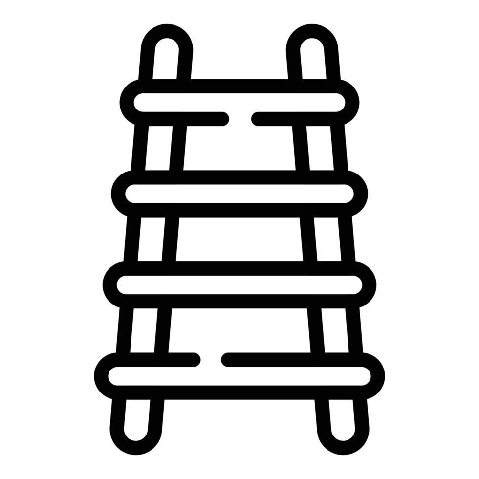 Step ladder icon, outline style vector