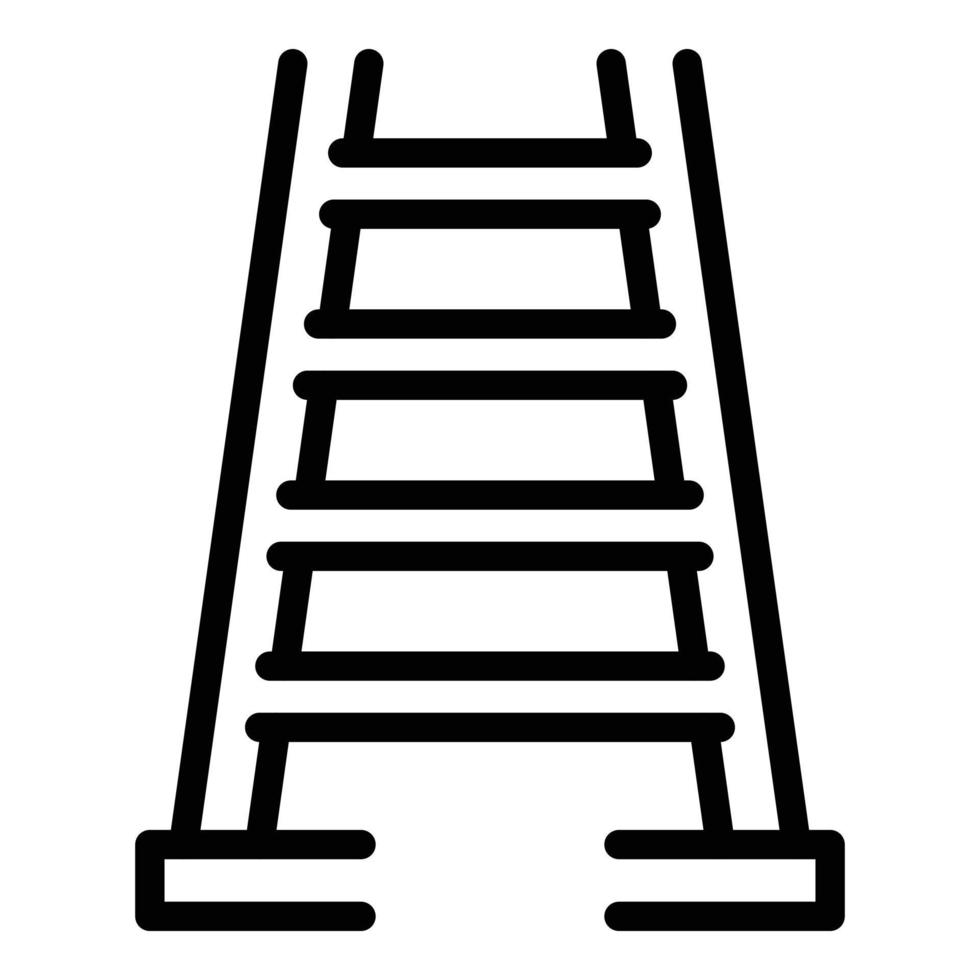 Building step ladder icon, outline style vector