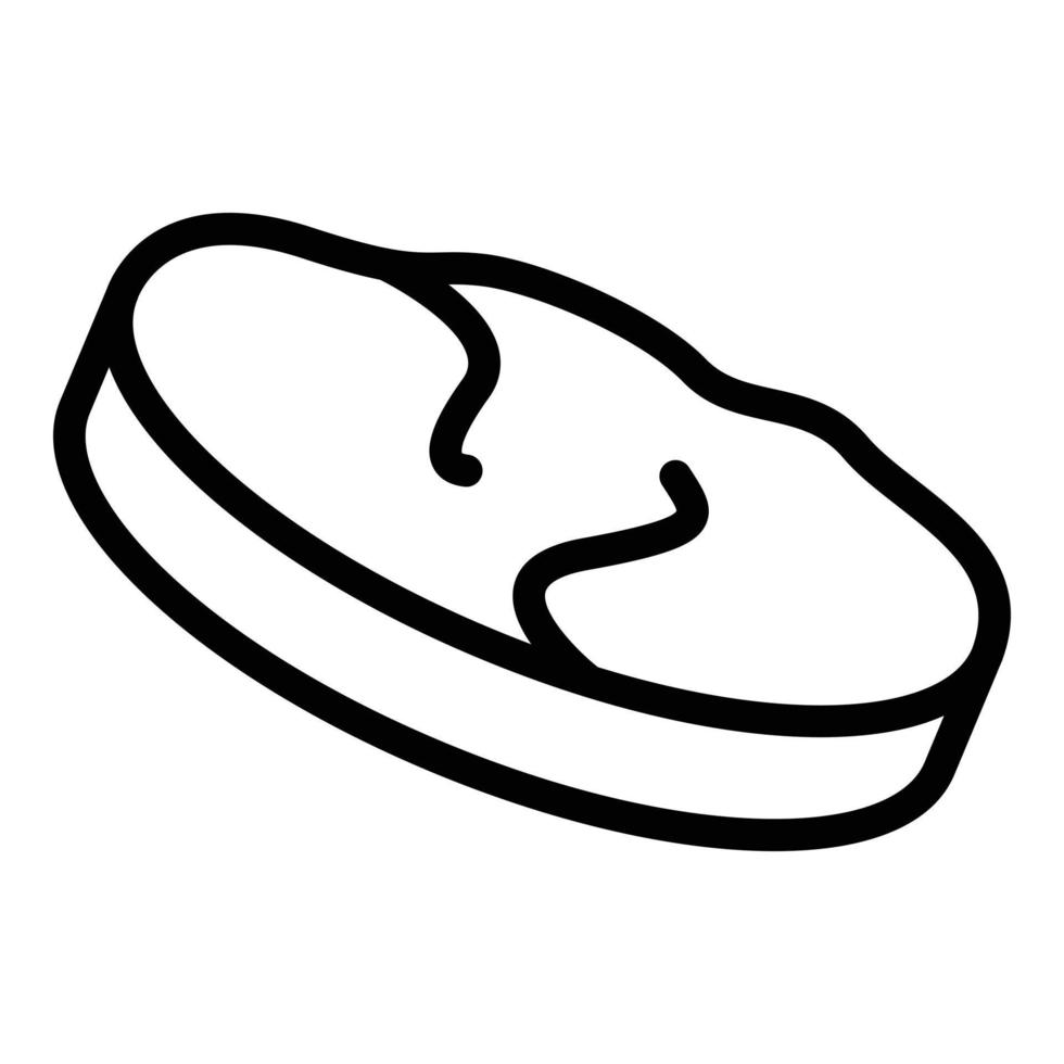 Organic pita bread icon, outline style vector