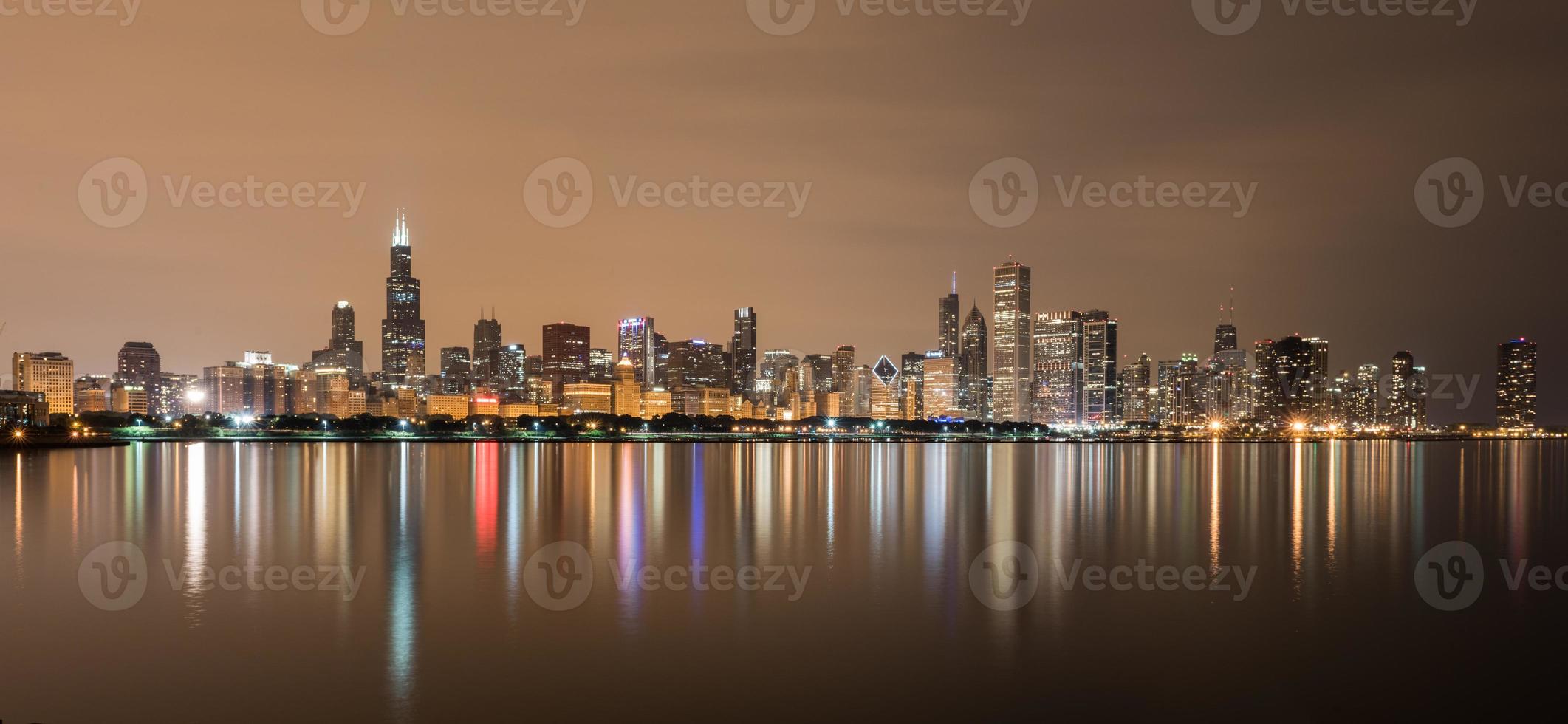 Chicago Skyline at Night photo