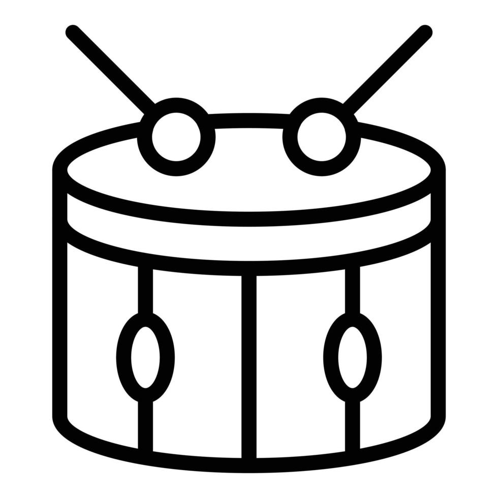 Beat drum icon, outline style vector