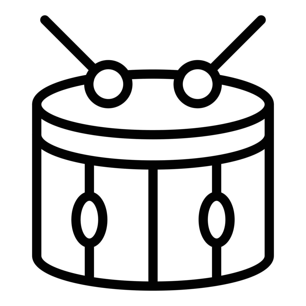 Beat drum icon, outline style vector