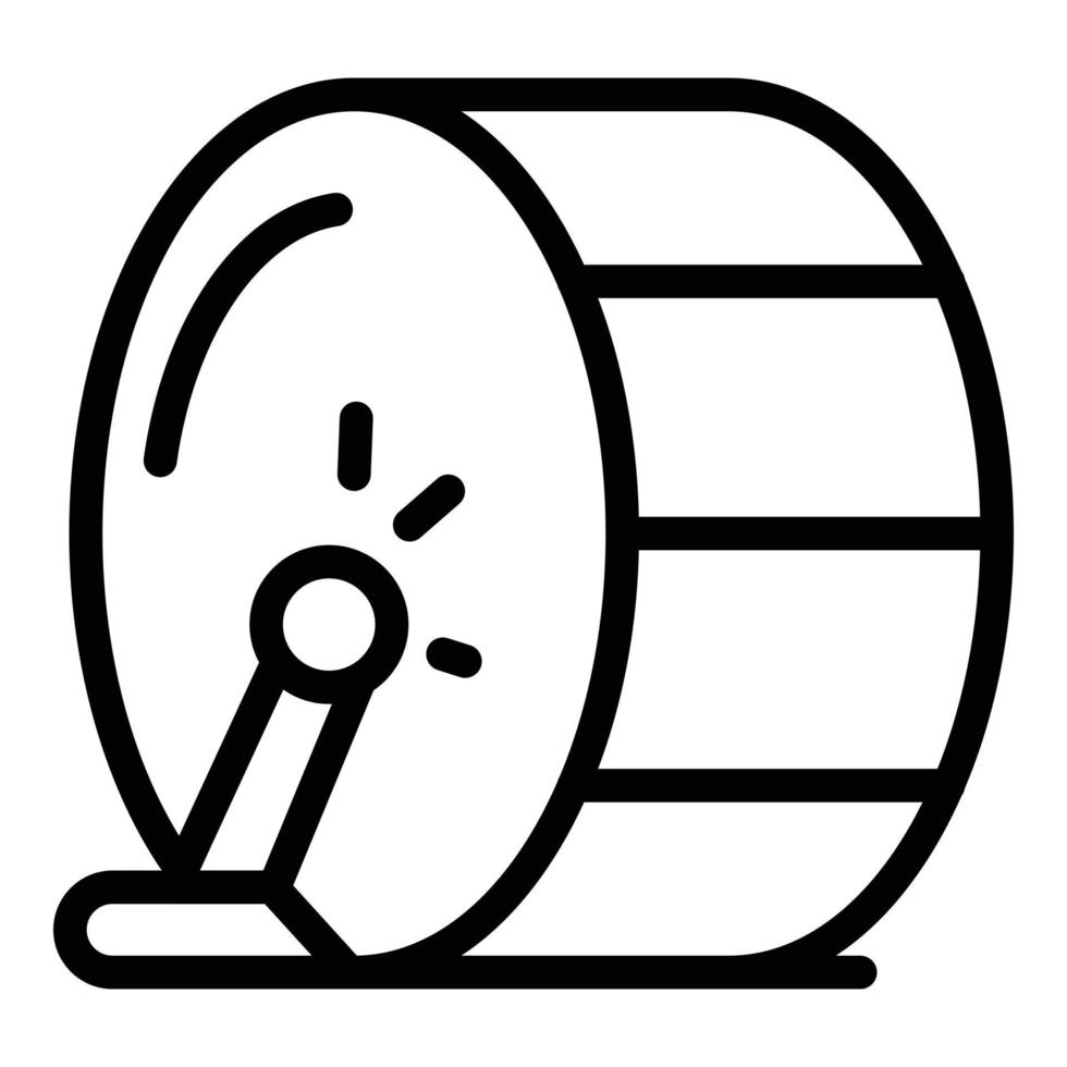 Rhythm drum icon, outline style vector