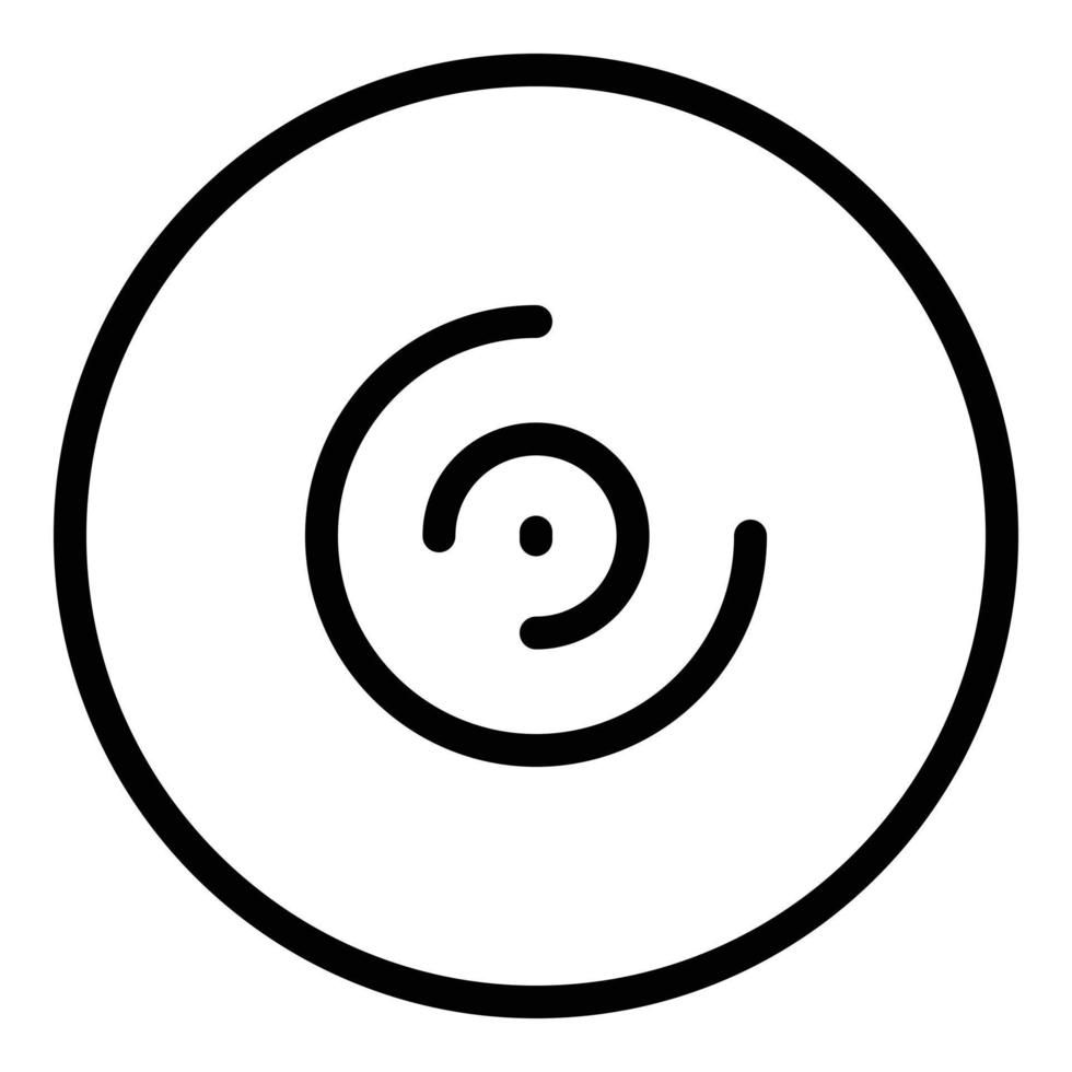 Drum plate icon, outline style vector