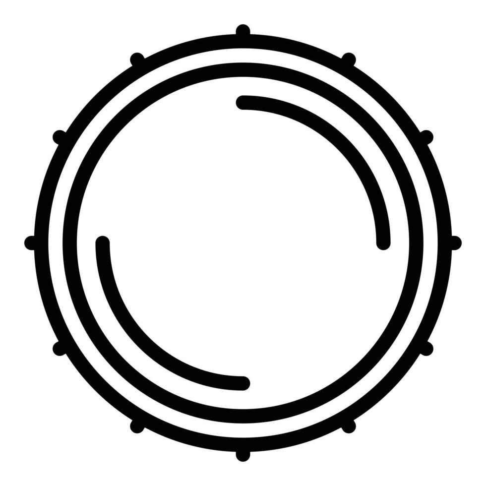icono de tambor electrónico, estilo de contorno vector